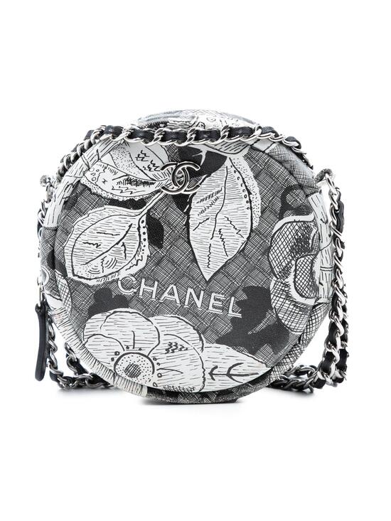 Chanel Handbags - Chanel Cc Calfskin Floral Round Clutch #300468C13B